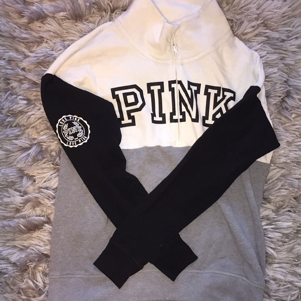 Pink zip up sweatshirt